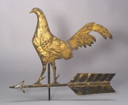 Gilded Molded Copper Gamecock Weather Vane